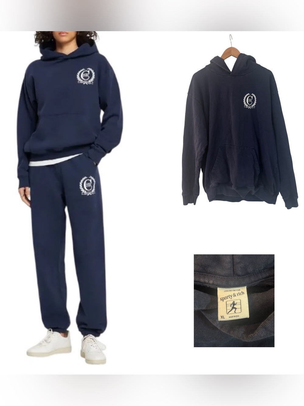 Sporty & Rich S&R C Crest Hoodie